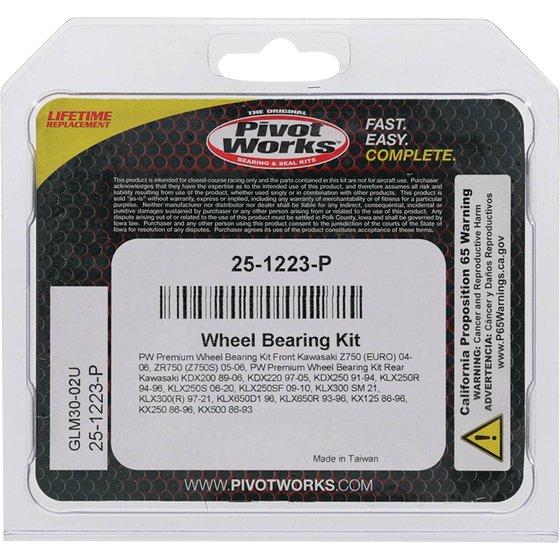 25-1223 All Balls wheel bearing kit front