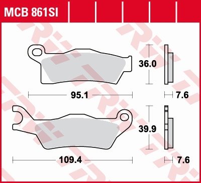 MCB861SI TRW sintered offroad brake pad