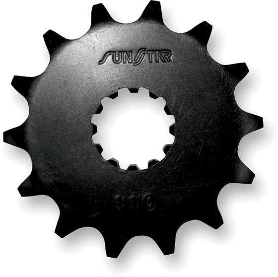 11013 SUNSTAR SPROCKETS 13t 420 pitch black steel front replacement sprocket