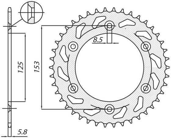 1-3559-51 SUNSTAR SPROCKETS rear steel sprocket - 520 pitch, 51 teeth