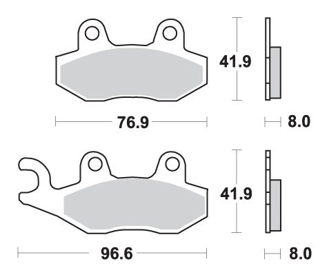 611SI SBS brakepads sintered offroad