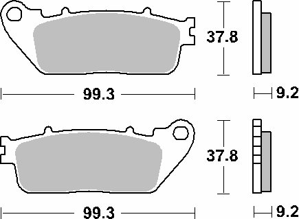 862LS SBS brakepads sintered rear