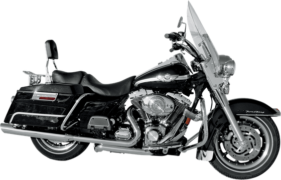 200600B KHROME WERKS chrome dual headpipes with crossover for harley davidson fl models (1995-2008)