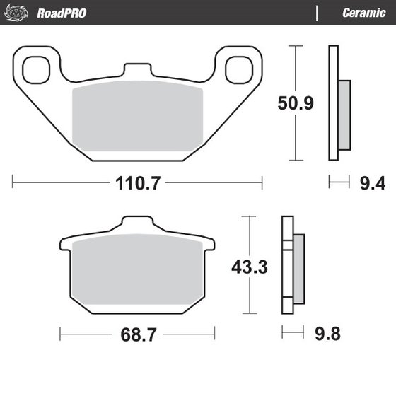 408404 MOTO-MASTER ceramic brake pads