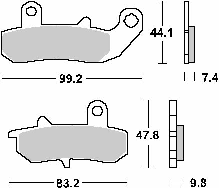 635HF SBS brakepads ceramic