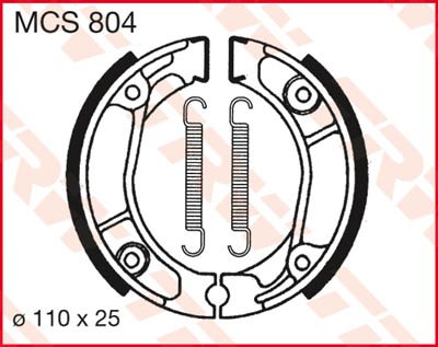 MCS804 TRW trw brake shoes