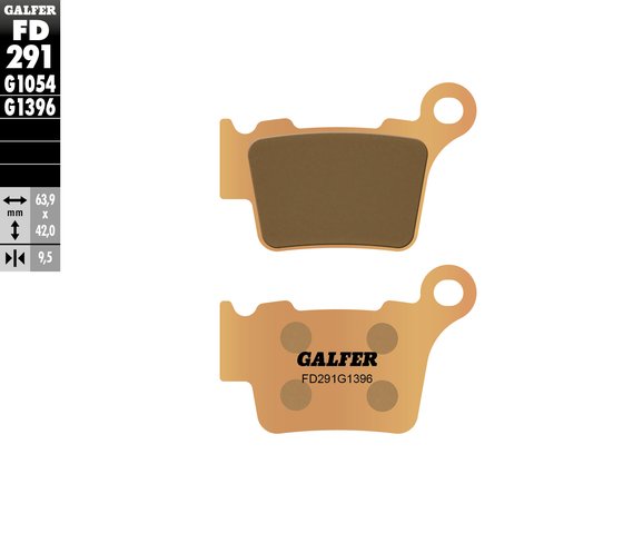 FD291G1396 GALFER street sinter brake pad