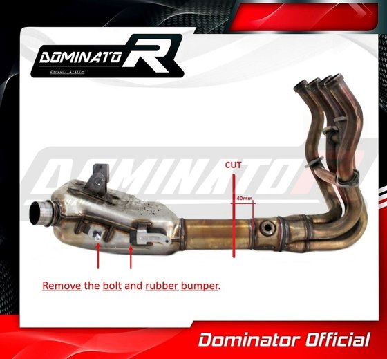 KA055D Dominator exhaust cat eliminator decat