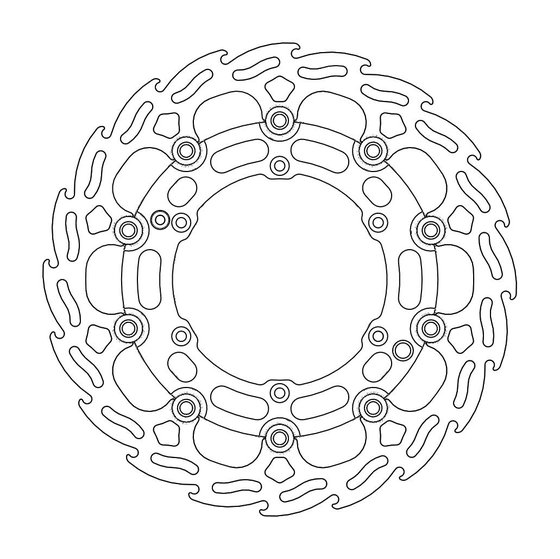 112072 MOTO-MASTER flame floating front brake rotor