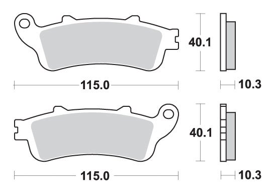 880LS SBS brakepads sintered rear