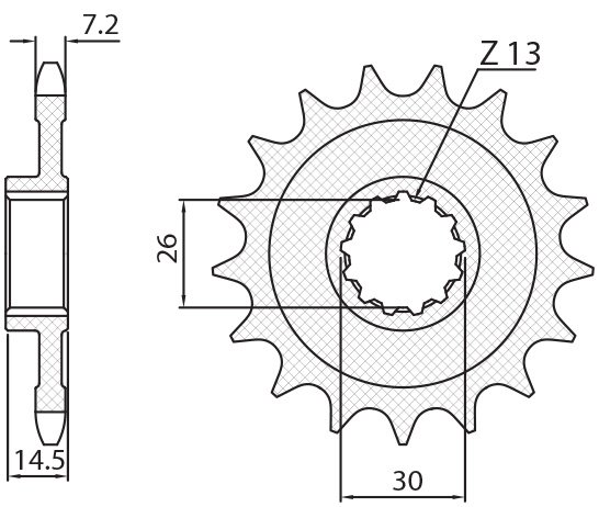 SUN43217 SUNSTAR SPROCKETS front sprocket