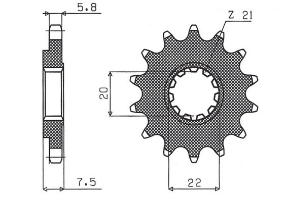 31213 SUNSTAR SPROCKETS 13t 520 pitch black steel front replacement sprocket