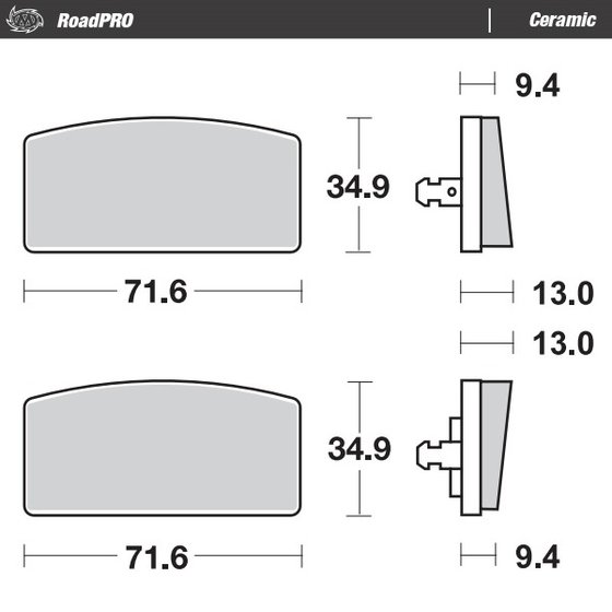 411004 MOTO-MASTER ceramic brake pad