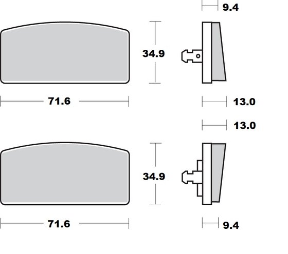 411004 MOTO-MASTER ceramic brake pad