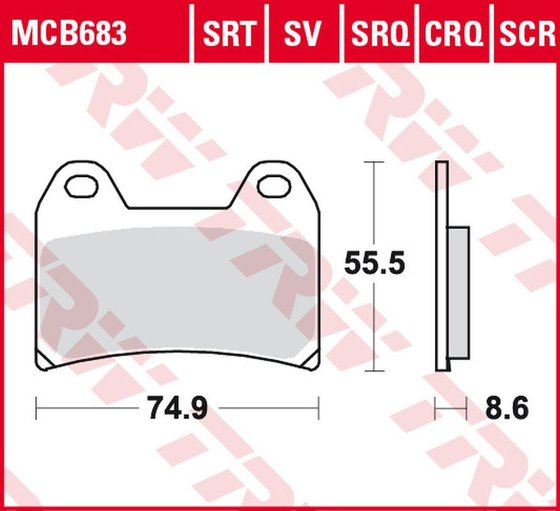 MCB683CRQ TRW hyper-carbon racing brake pad