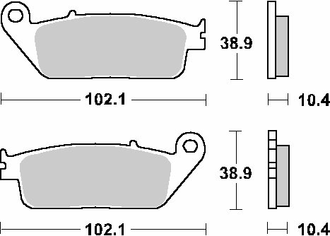 654HS SBS brakepads sintered