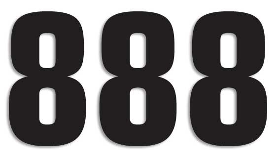 5048/20/8 BLACKBIRD RACING black number plate graphics