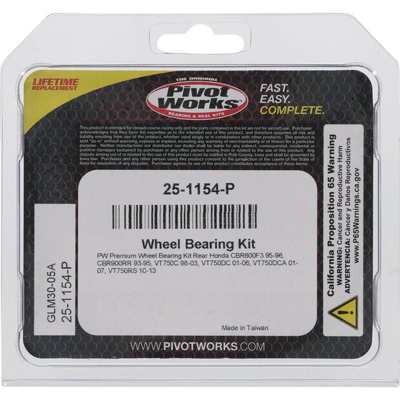 25-1154 All Balls wheel bearing kit rear