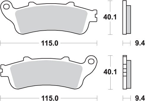 722LS SBS brakepads sintered rear