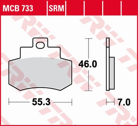 MCB733 TRW organic street brake pad