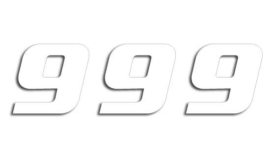 5049/10/9 BLACKBIRD RACING white number plate graphics pack