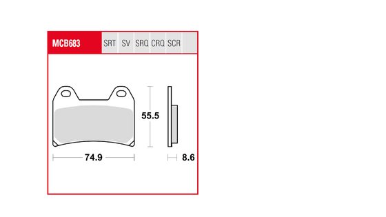 MCB683TRQ TRW sintered metal brake pad