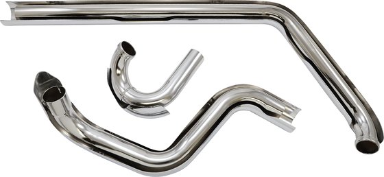 6984 COBRA chrome true duals exhaust system with billet tips for harley davidson softail 1986-2006