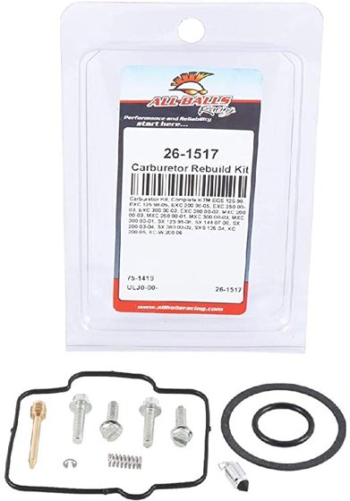 26-1517 All Balls carb. rebuild kit closed course racing only