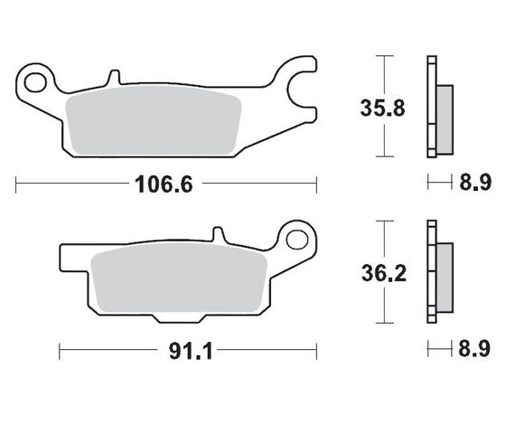 235-096221 MOTO-MASTER moto-master brakepads yamaha: yfm grizzly rear left