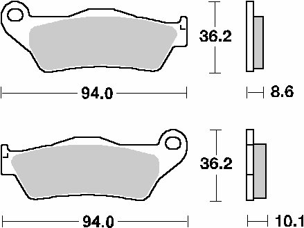 742HF SBS  sbs brakepads ceramic