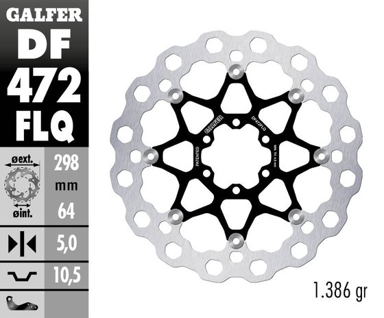 DF472FLQ GALFER float cubiq brake disc/rotor