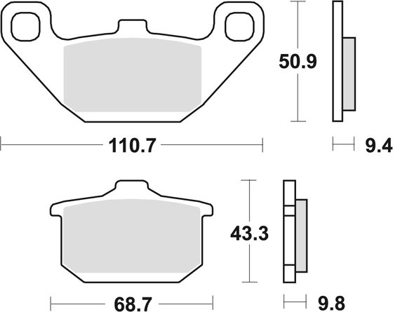 MCB532 TRW allround organic standard brake pad