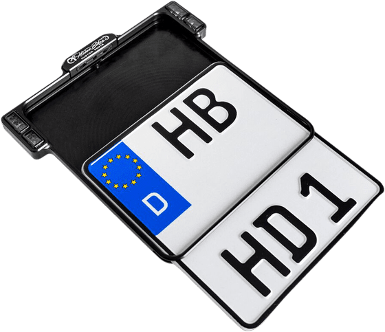 HBKZ2.0-MB-3TS-A HEINZ BIKES all-inn 2.0 black license plate with led light brake and rear