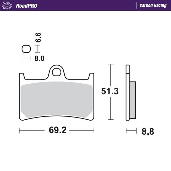 402806 MOTO-MASTER carbon racing brake pads