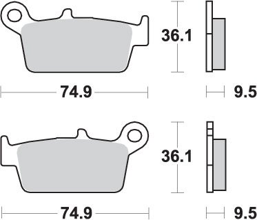 604SI SBS brakepads sintered offroad