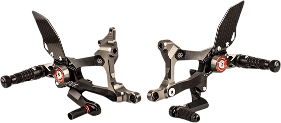 MUE2-D01-B GILLES TOOLING black rearset for ducati panigale v4