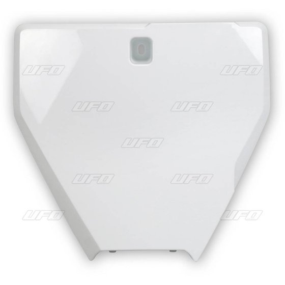 HU03367#041 UFO front number plate - white