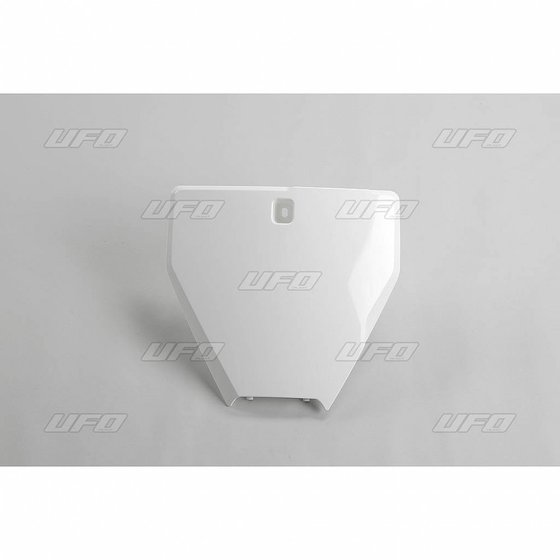 HU03367#041 UFO front number plate - white