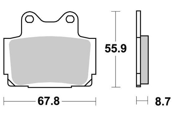 570HS SBS brakepads sintered