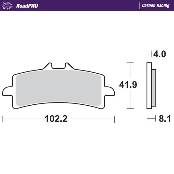 408106 MOTO-MASTER carbon racing brake pads