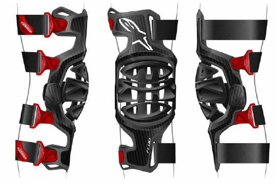 696-6500419-13 ALPINESTARS binoic 10 carbon knee brace left