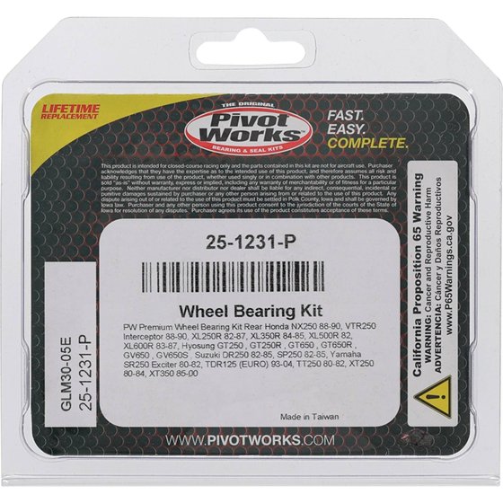 25-1231 All Balls wheel bearing kit rear