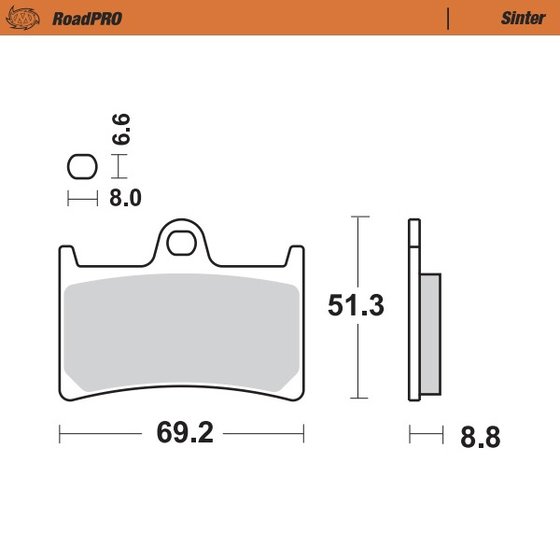 402801 MOTO-MASTER sintered front brake pad