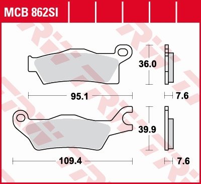 MCB862SI TRW sintered offroad brake pad