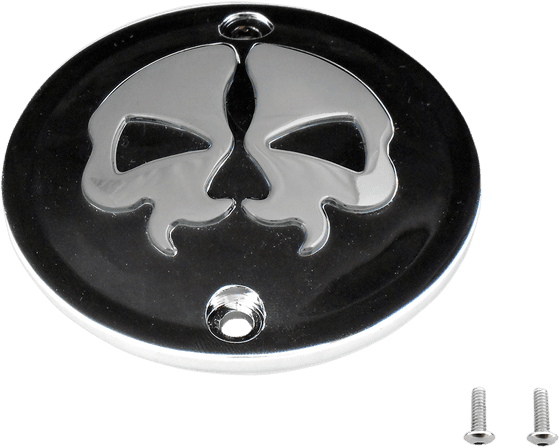 78042B DRAG SPECIALTIES split skull black engine cover