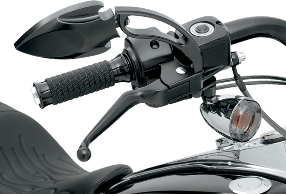 H07-0574-BLK DRAG SPECIALTIES wide blade black brake and clutch lever set for 1996-2015 harley davidson big twins