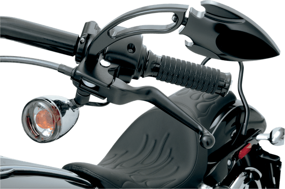 H07-0574-BLK DRAG SPECIALTIES wide blade black brake and clutch lever set for 1996-2015 harley davidson big twins