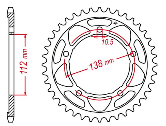 JTR1877 JT Sprockets steel rear sprocket