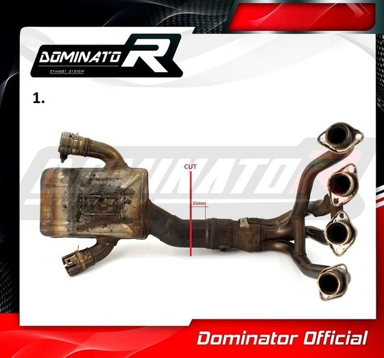 KA067D Dominator exhaust cat eliminator decat