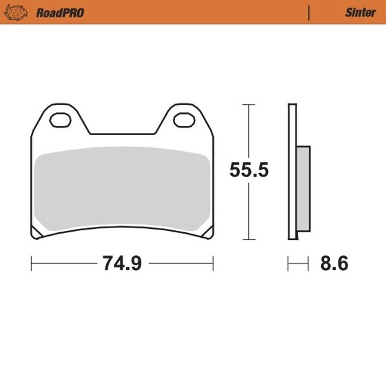 404301 MOTO-MASTER sintered front brake pad